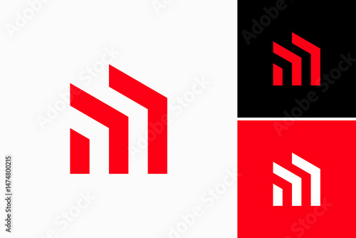 M Building Vector Logo Premium 