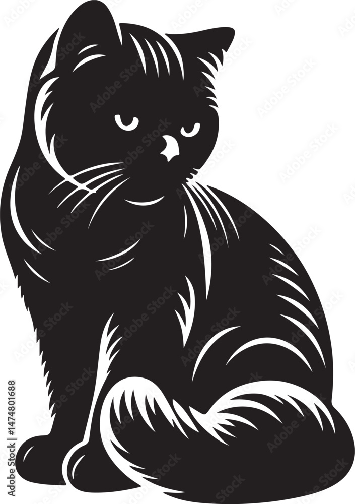 Obraz premium Cat Silhouette