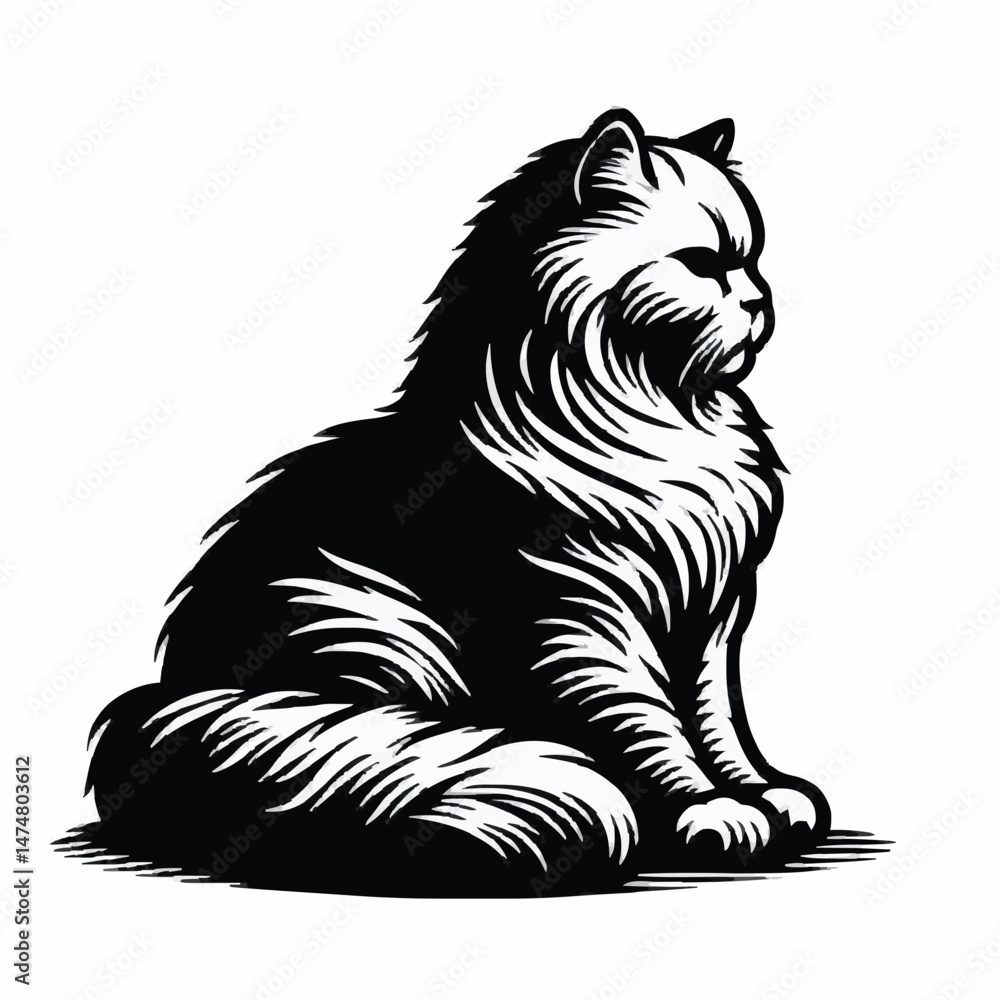 Obraz premium Cat Silhouette