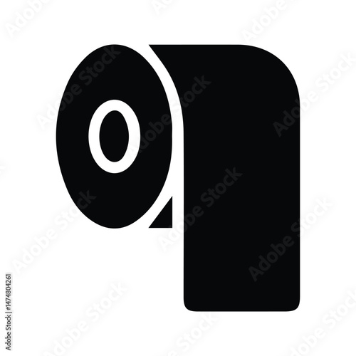 Toilet Paper Icon. Toilet Paper Roll Illustration.