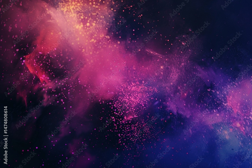 Naklejka premium minimalistic design Celebration and anniversary fireworks in vibrant colors against a night sky background