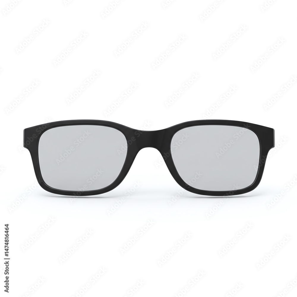 Fototapeta premium Black rectangular glasses mockup