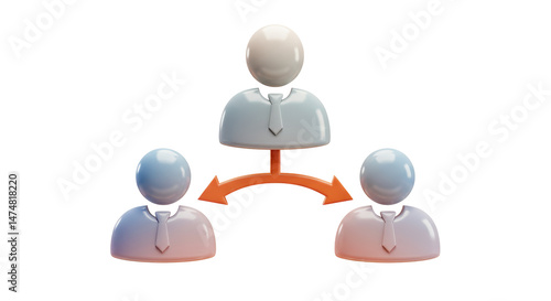 Fotografía Isolated Hierarchy Structure