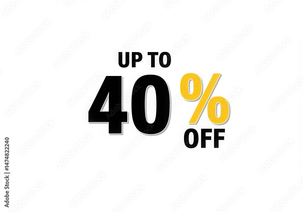 Up to 40 percent off promotional graphic Up to 40 percent off promotional graphic