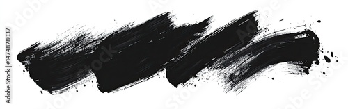 Bold black paint strokes