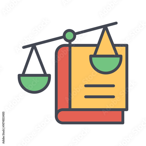 Law Book Vector Icon