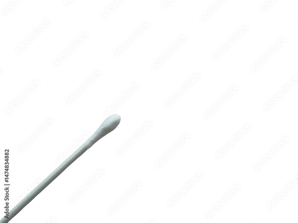 Cotton-tipped applicators, hygiene tools, white background Cotton-tipped applicators, hygiene tools, white background