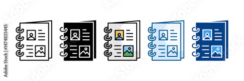 Scrapbook Icon Set Multiple Style Collection