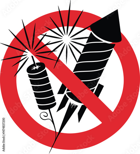 No Fireworks Allowed Sign Prohibited Pyrotechnics