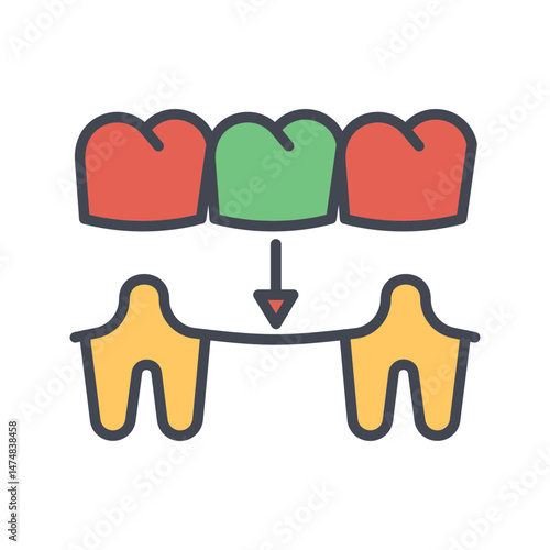 Dental Bridge Vector Icon