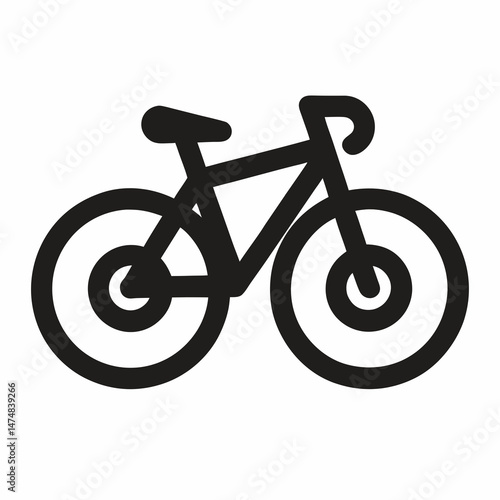 bicycle icon on white background