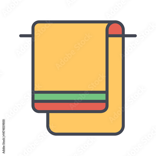Spa Towels Vector Icon