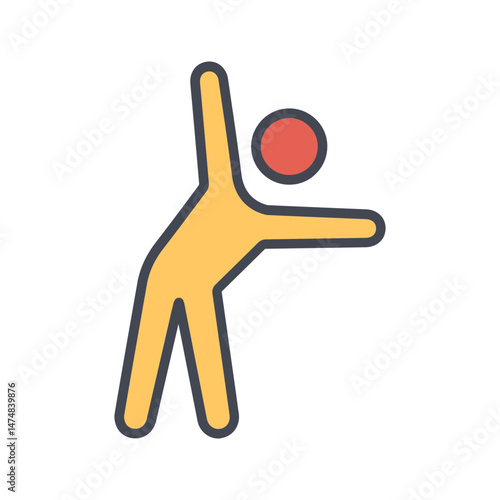 Stretching Vector Icon