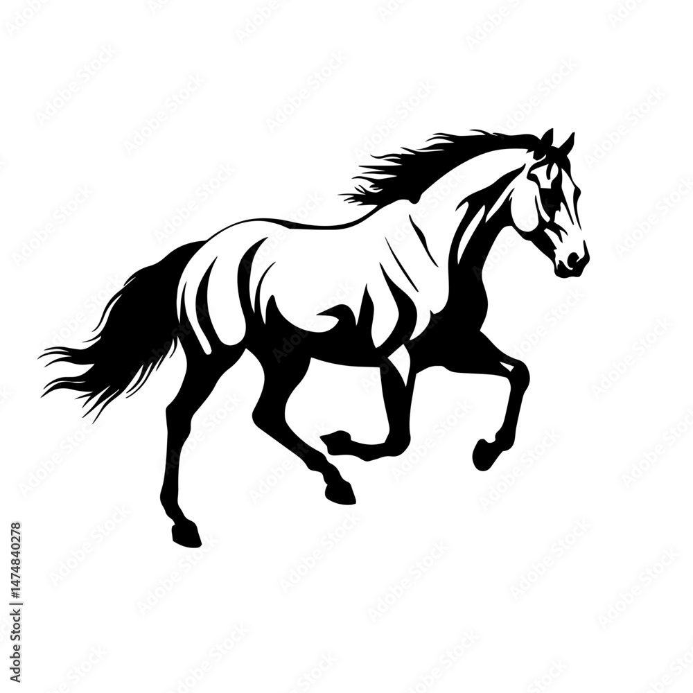 horse vector illustration silhouette horse vector illustration silhouette