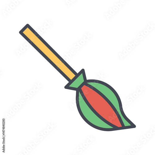 Witches Broom Vector Icon
