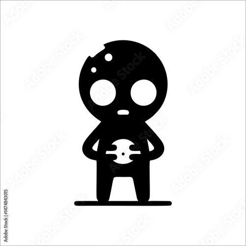 cute character animated vector logo icon