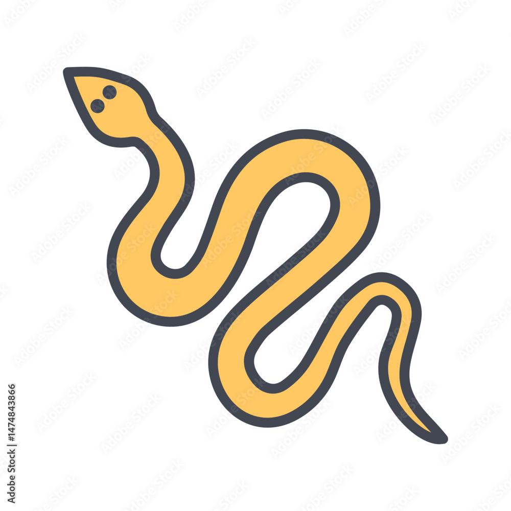 Fototapeta premium Snake Vector Icon