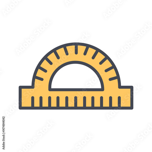 Protractor Vector Icon