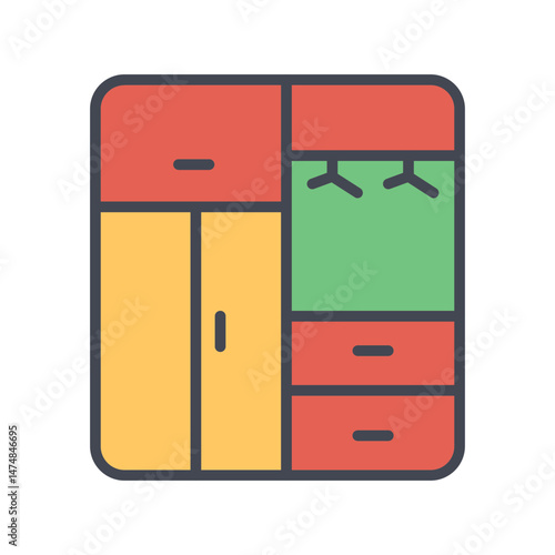 Closet Organization Vector Icon