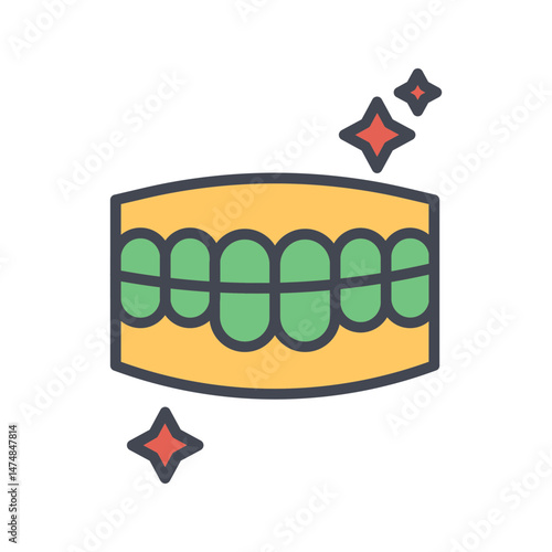 Tooth Whitening Vector Icon