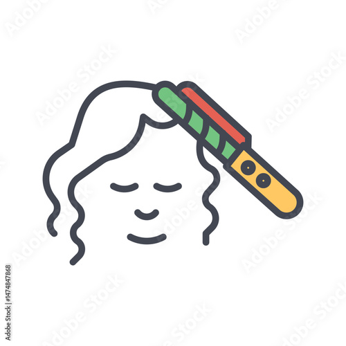 Hair Styling Vector Icon
