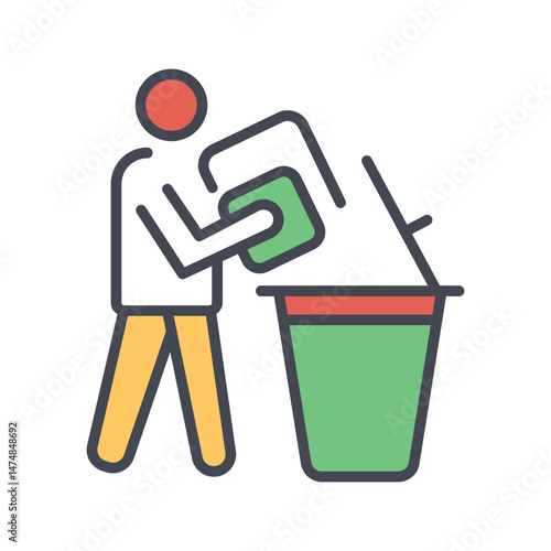 Decluttering Vector Icon