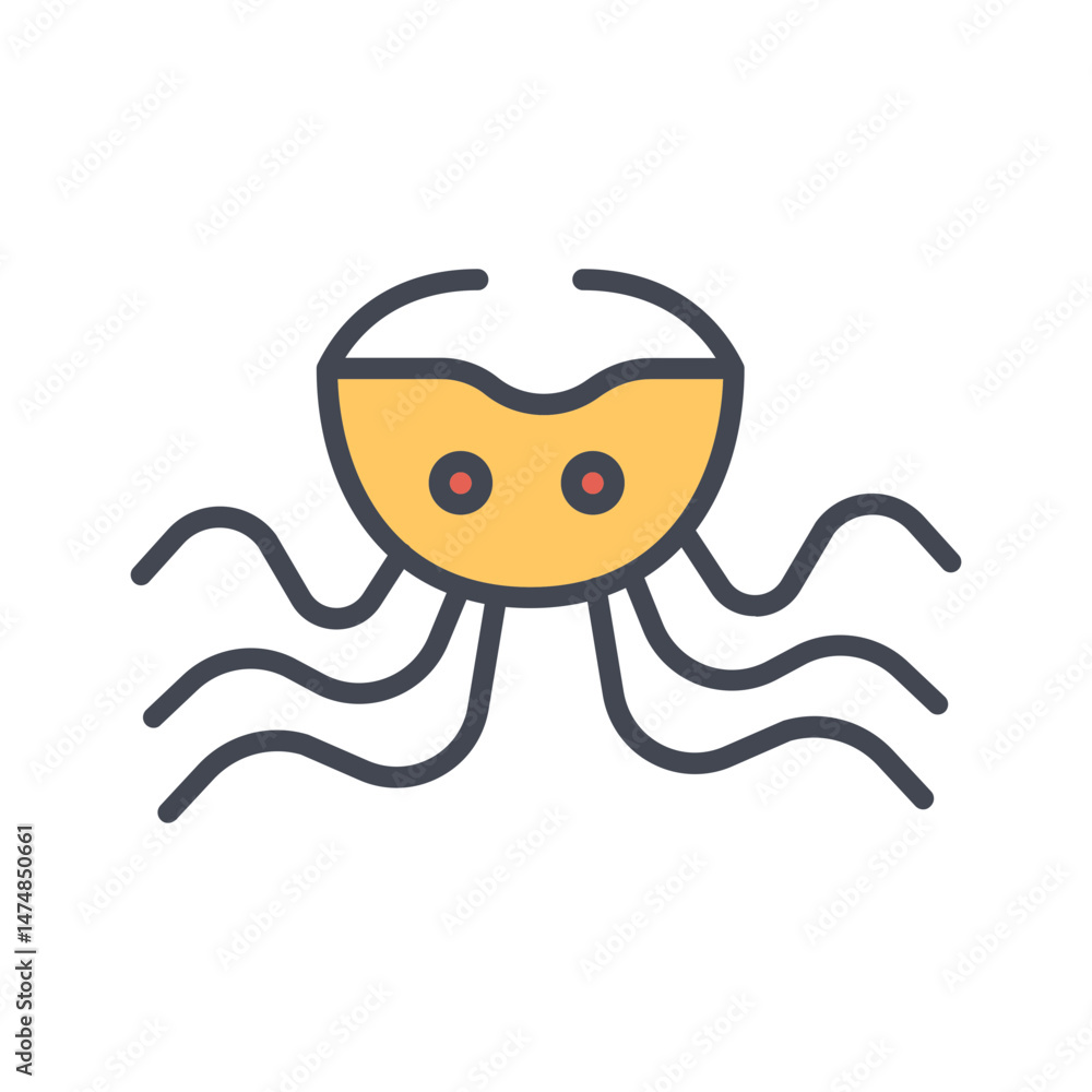 Obraz premium Octopus Vector Icon