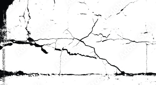 Black and white grunge urban texture vector with copy space.  Vector illustration