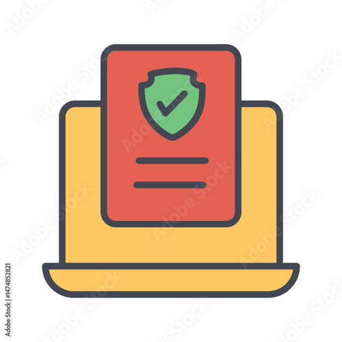 Cybersecurity Compliance Vector Icon
