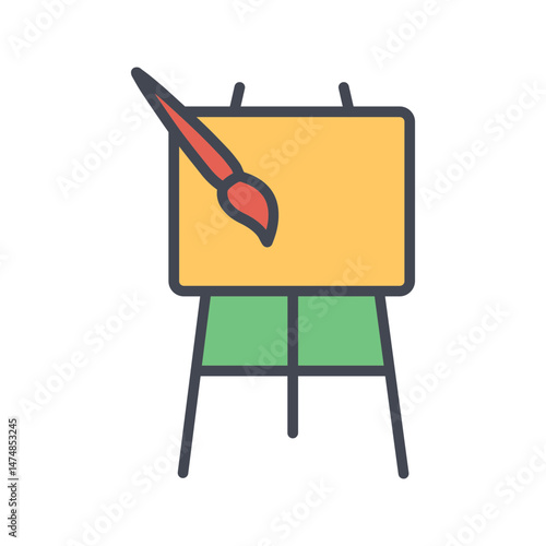 Art Easel Vector Icon