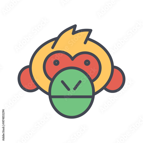 Chimpanzee Vector Icon