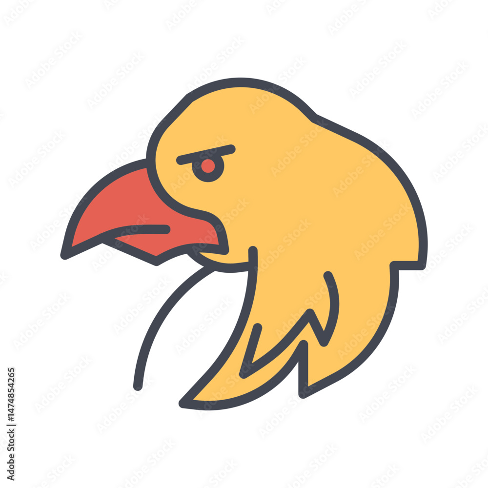 Naklejka premium Bald Eagle Vector Icon