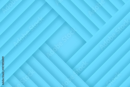 Abstract blue striped, lines, square texture background with layers, 3d. Design for wallpaper, banner, card, cover, wrapping paper, decoration, print, etc.