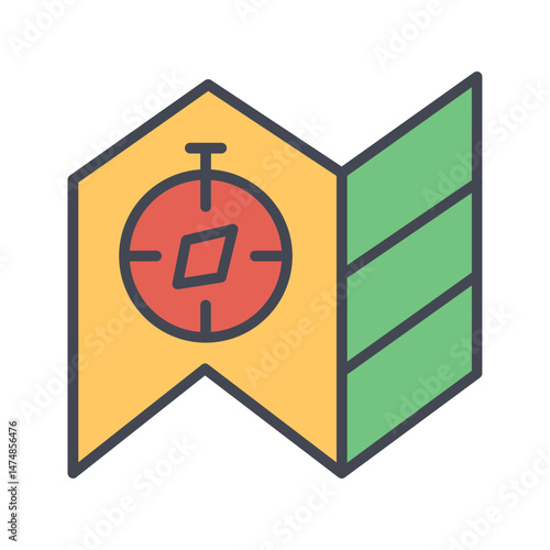 Conflict Zone Map Vector Icon