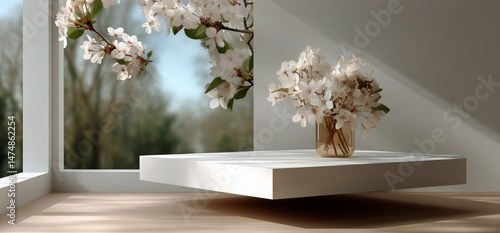 Fresh Blossoms in a Modern Interior Setting With Minimalistic Design