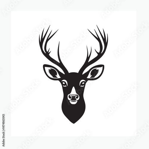 Wallpaper Mural deer head vector Torontodigital.ca