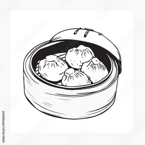 vector illustration of a dimsum