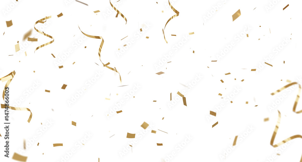 3d render of Spiral Gold confetti flying for celebrate isolated on transparent background. 3d render of Spiral Gold confetti flying for celebrate isolated on transparent background.