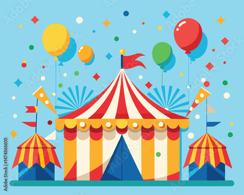 Circus Big Top. A Colorful Celebration of Fun and Entertainment