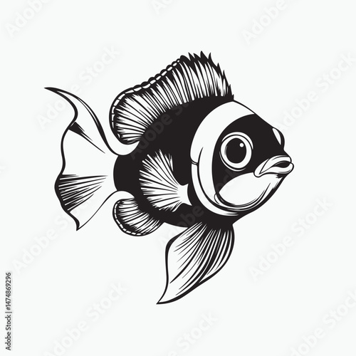 vector illustration of a fish