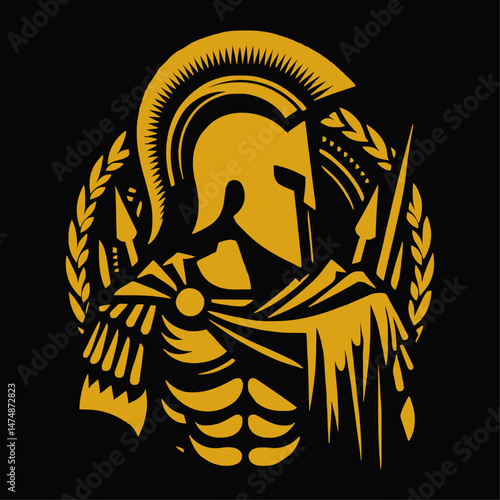 Spartan sign.Spartan helmet.