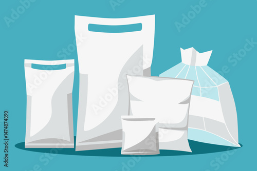 Various Blank Packaging Bags Mockup for Branding