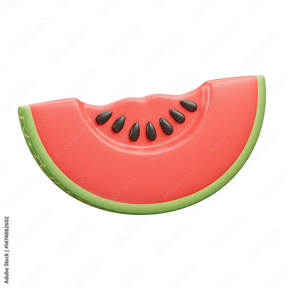 3D Sliced Watermelon with Seeds 3D Sliced Watermelon with Seeds