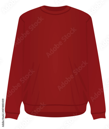 Red  sweatshirt blazer. vector illustration