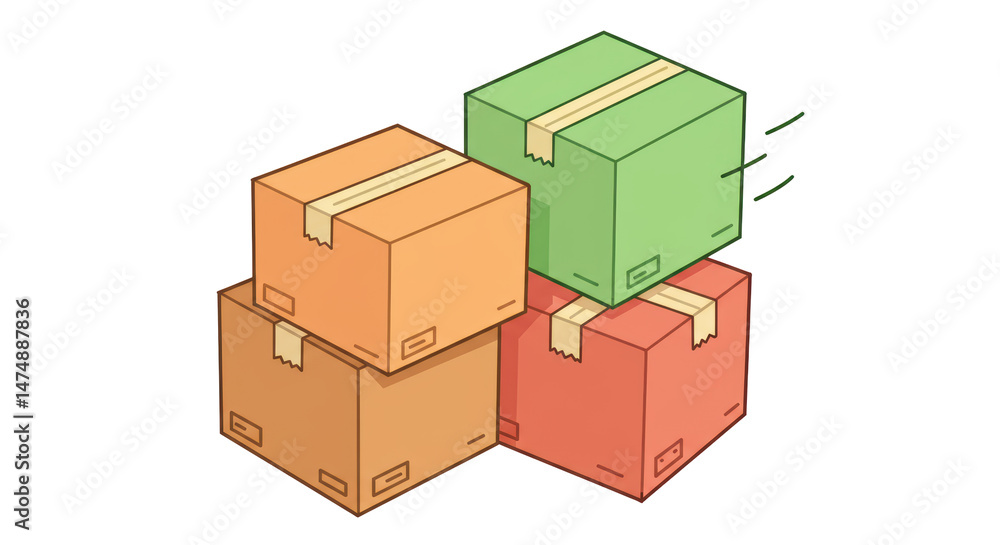 Isolated Delivery Boxes Isolated Delivery Boxes