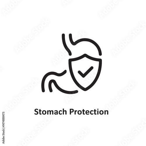 Stomach protection icon.
