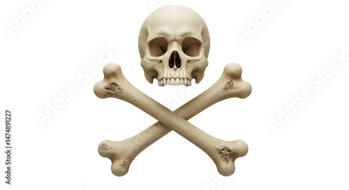 Fotografie Isolated Skull and Crossbones