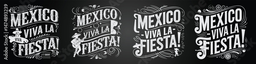 Mexico Blackboard with Topographic Chalk Style & Education Concepts
