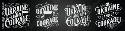 Ukraine Blackboard Chalk Art with Global Learning & Freedom Motifs
