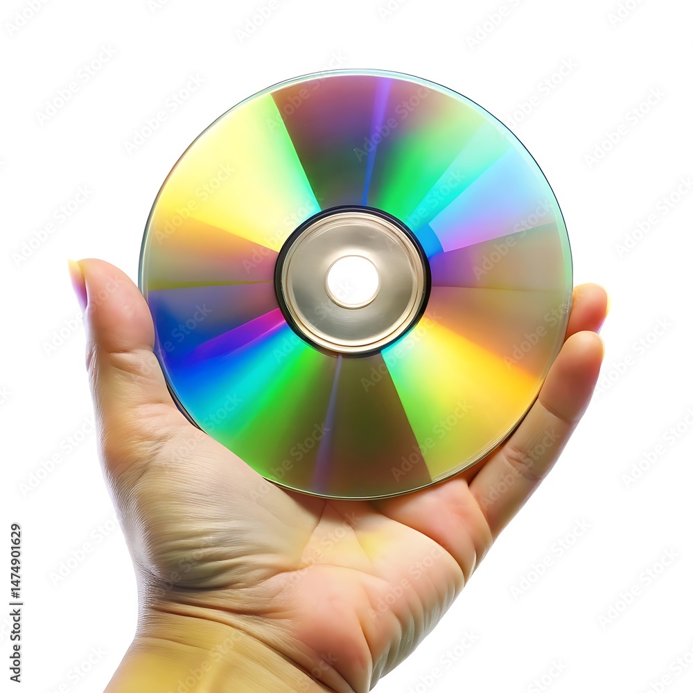 Hand holding dvd isolated on white background Hand holding dvd isolated on white background
